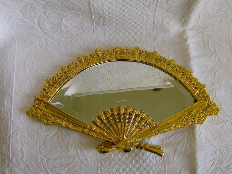 Fächer  Vintage Messing Tischspiegel - Spiegel & Rahmen - Bild 2