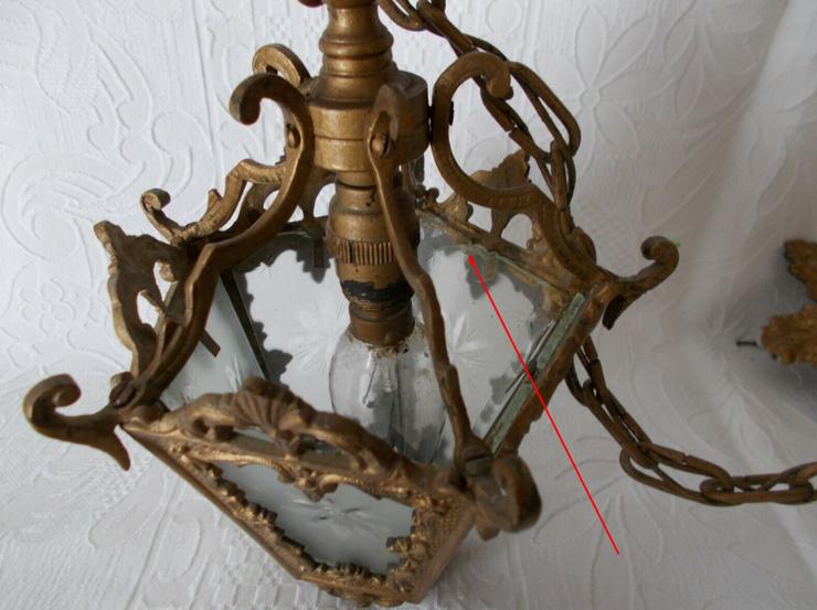 Bild 6: Vintage Messing  Lampe - Kronleuchter.