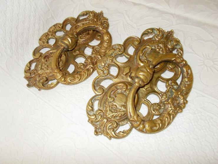 Bild 4: Alter Paar Bronze Türknäufe, Türknauf, Türgriff Gewicht 1,3 kg.