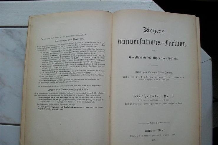 Meyers Konversations Lexikon 1890 - Lexika & Chroniken - Bild 1