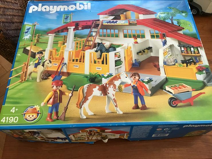 Bild 1: Playmobil 4190 Pferdestall mit Zubehör !