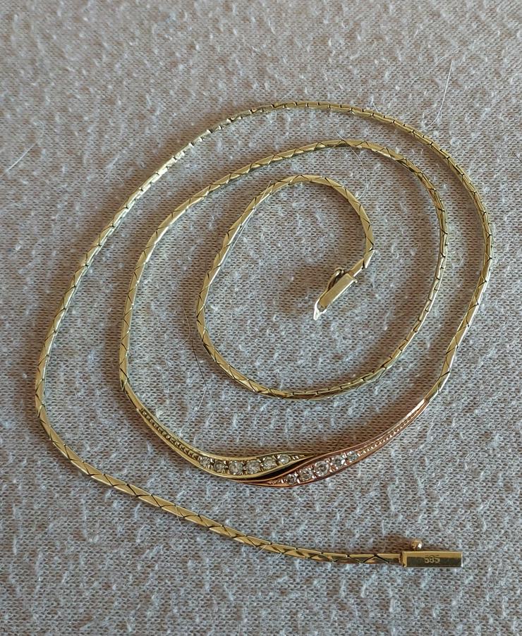 Kette / Collier mit 11 Brillianten 0,23 Karat und 585er Gold  - Halsketten & Colliers - Bild 6