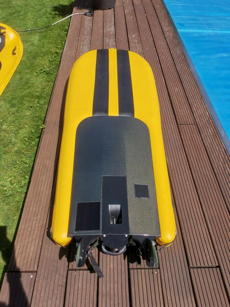 Bild 2: Lampuga Air elektrisches Jetboard Surfboard - gelb - kurzer und langer Rumpf
