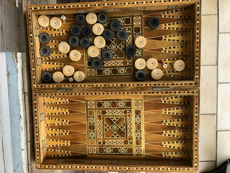 Bild 3: Exklusives Backgammonbrett mit Intarsien Handarbeit