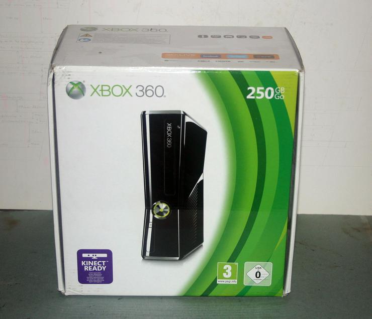 Xbox 360 - Slim Konsole 250 GB schwarz KINECT READY in OVP