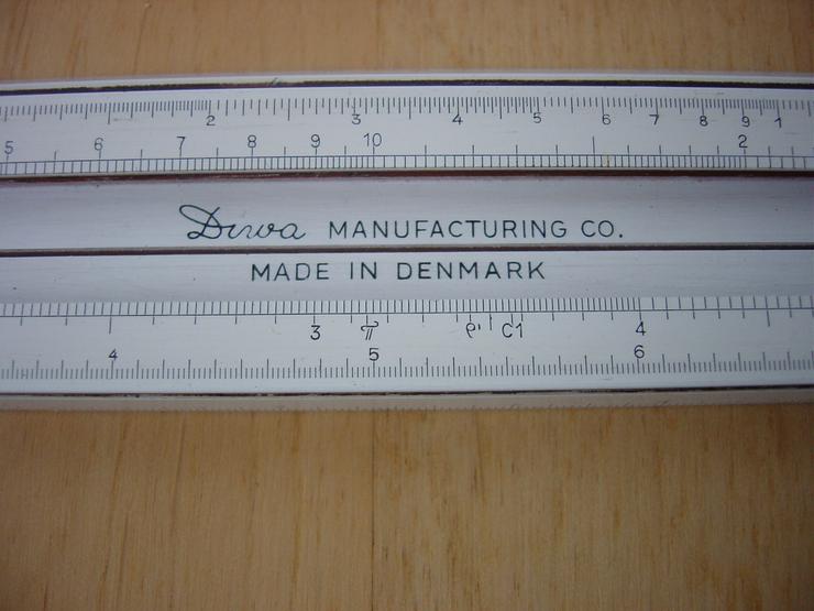 Rechenschieber DIWA / Made in Dänemark Rarität Alt Lineal - Weitere - Bild 2