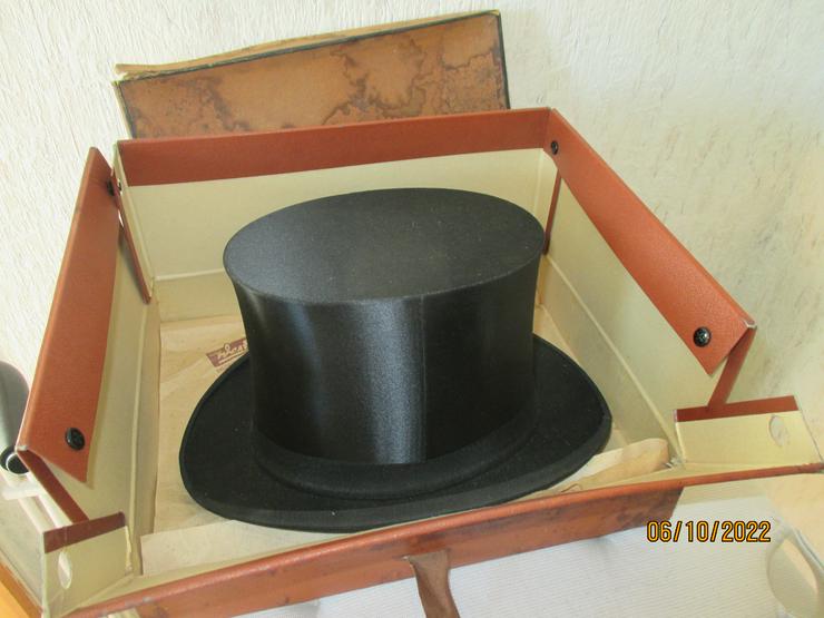 schwarzer Zylinder Gr.56 1 A zustand mit Orginaler Hutschachtel  - Kopfbedeckungen - Bild 1