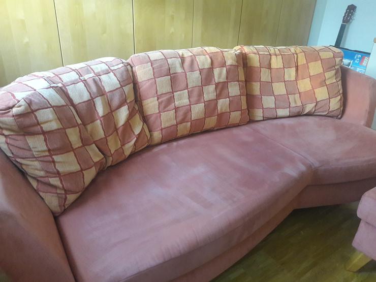 Sofa, Wohnlandschaft, Couch mit Hocker 
