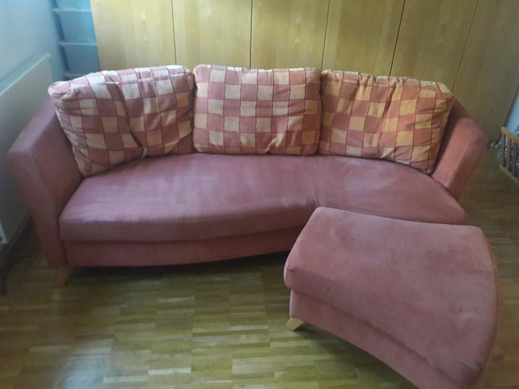 Sofa, Wohnlandschaft, Couch mit Hocker  - zu Verschenken - Bild 3