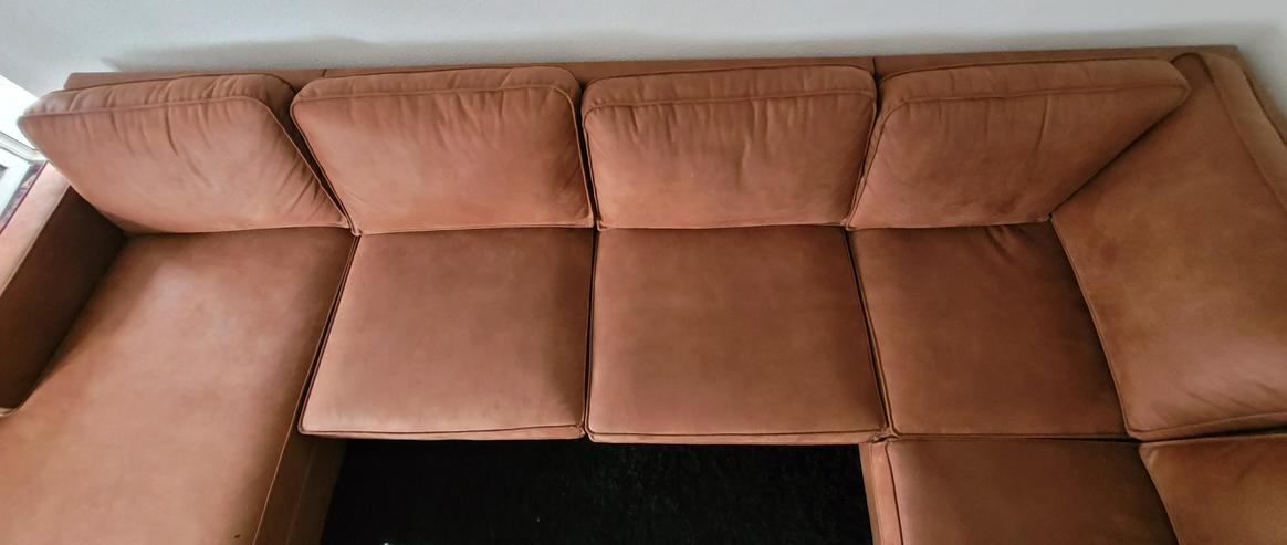 Luxus Wohnlandschaft " Pinto " Cognacbraun Sofa Couch - Sofas & Sitzmöbel - Bild 8