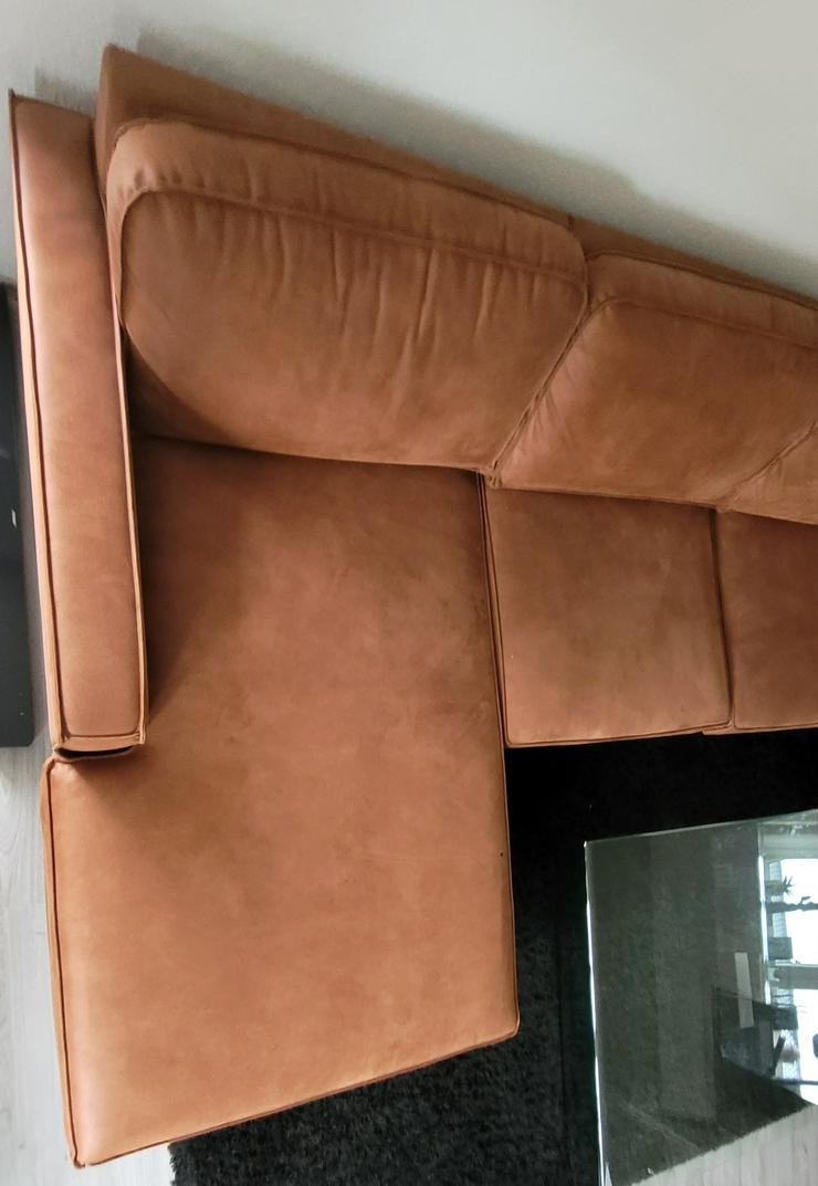 Luxus Wohnlandschaft " Pinto " Cognacbraun Sofa Couch - Sofas & Sitzmöbel - Bild 9