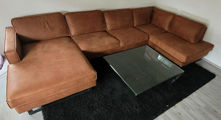 Bild 3: Luxus Wohnlandschaft " Pinto " Cognacbraun Sofa Couch