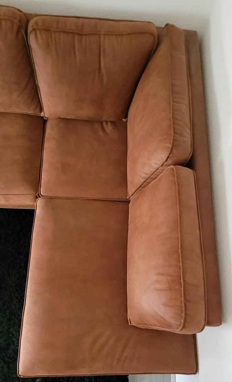 Luxus Wohnlandschaft " Pinto " Cognacbraun Sofa Couch - Sofas & Sitzmöbel - Bild 7