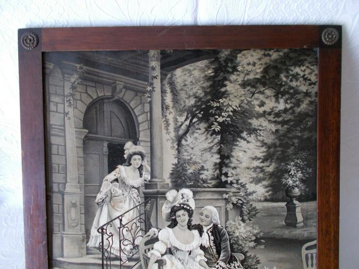 Jules Girardet. Alter Bild Gravur auf Seide. 36 x 46 cm. - Stickbilder & Gobelins - Bild 3