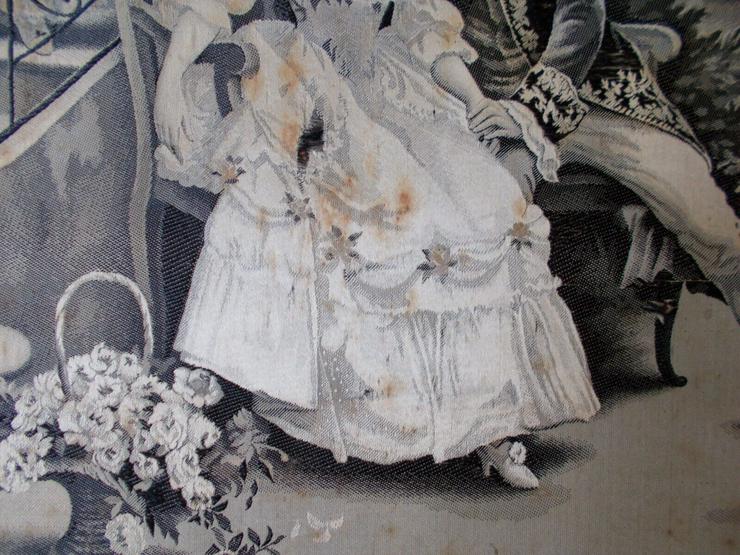 Bild 8: Jules Girardet. Alter Bild Gravur auf Seide. 36 x 46 cm.