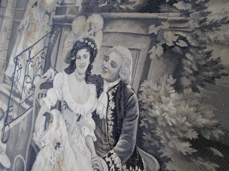 Bild 7: Jules Girardet. Alter Bild Gravur auf Seide. 36 x 46 cm.