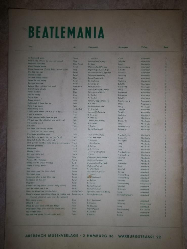 Bild 2: BEATLEMANIA Klaviernotenraritätenheft Band 3