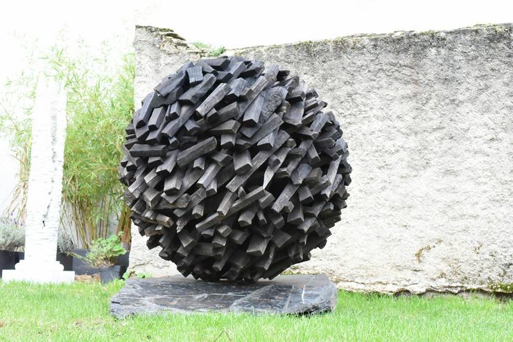 Skulptur aus Holz Garten Terrasse Pool