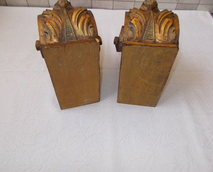 Bild 9: Paar Holz Regalwinkel Regalhalter Regalträger Wandkonsole Tisch.