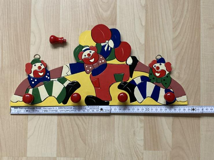 Holz Kinder Garderobe Clown 39 x 18 cm - UNBENUTZT