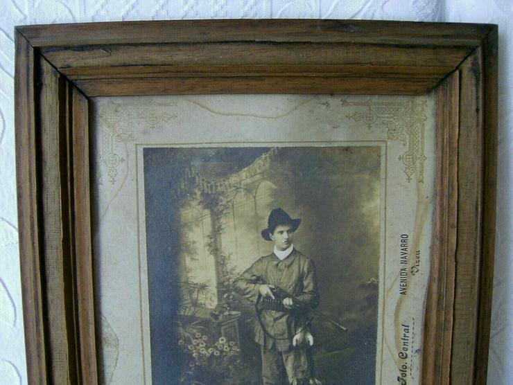 Antik Foto Jäger mit Gewehr und Hund 1917 Jahr - Poster, Drucke & Fotos - Bild 2