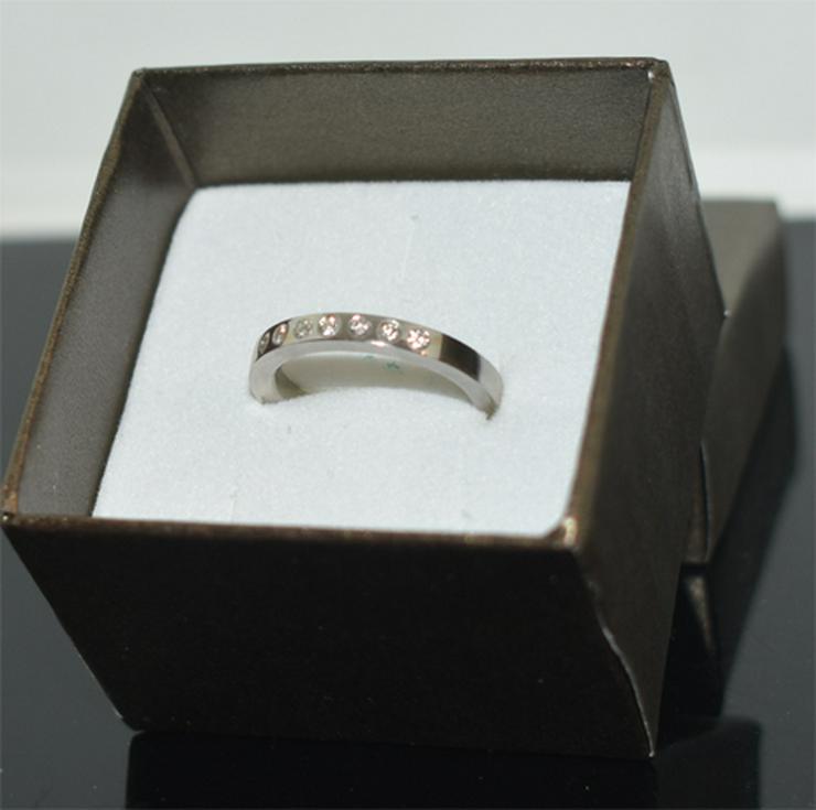 Memoire Ring Goldschmiedearbeit in 585er-Weißgold mit Brillanten - Ringe - Bild 8