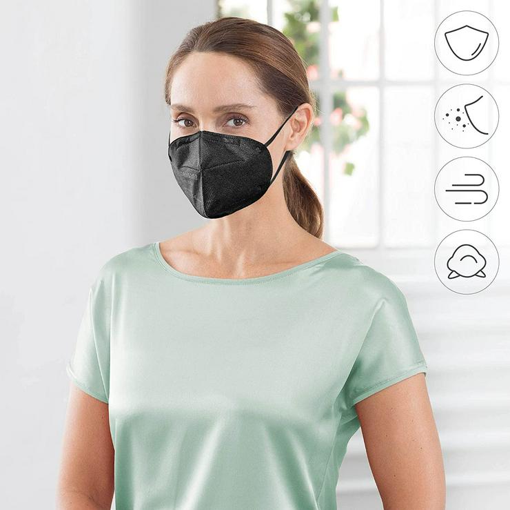 Bild 4: medisana FFP2 Maske 20 Stück in schwarz Atemschutzmasken