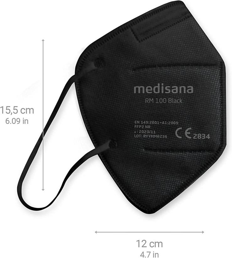 Bild 2: medisana FFP2 Maske 20 Stück in schwarz Atemschutzmasken