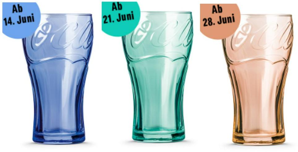 Bild 3: } NEU ⭐ Mc Donalds 1 Glas in Blau SCHWEIZ ❤️ Cola Limited Edition 2022