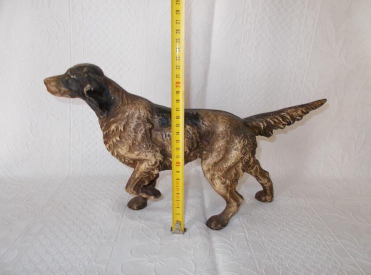 Jagdhund. Hund. Alter Metall Skulptur Figur. Gewicht  3,8 kg. - Figuren - Bild 7
