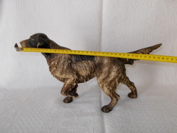 Bild 9: Jagdhund. Hund. Alter Metall Skulptur Figur. Gewicht  3,8 kg.