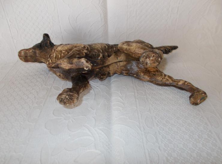 Bild 11: Jagdhund. Hund. Alter Metall Skulptur Figur. Gewicht  3,8 kg.