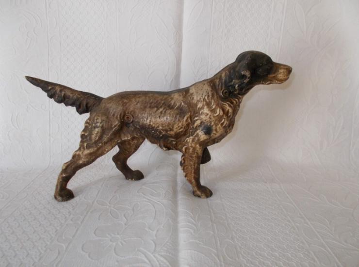 Bild 4: Jagdhund. Hund. Alter Metall Skulptur Figur. Gewicht  3,8 kg.
