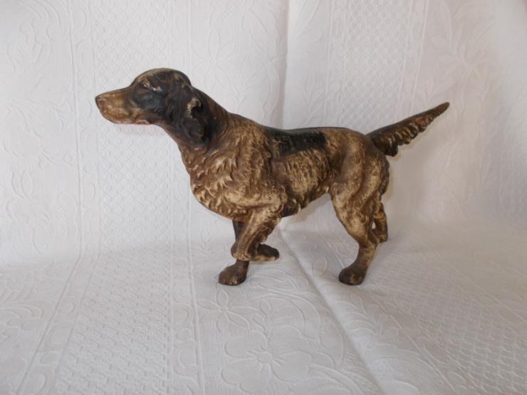 Bild 3: Jagdhund. Hund. Alter Metall Skulptur Figur. Gewicht  3,8 kg.