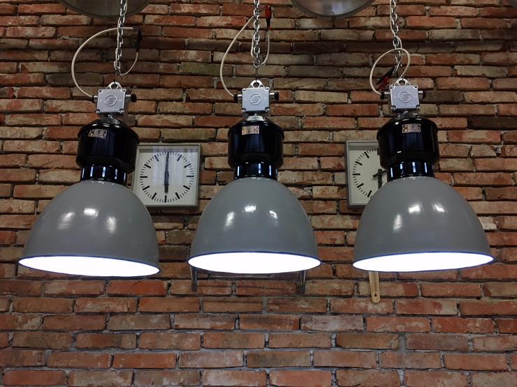 Drei stück alte Industrielampen top zustand  - Lampen - Bild 4