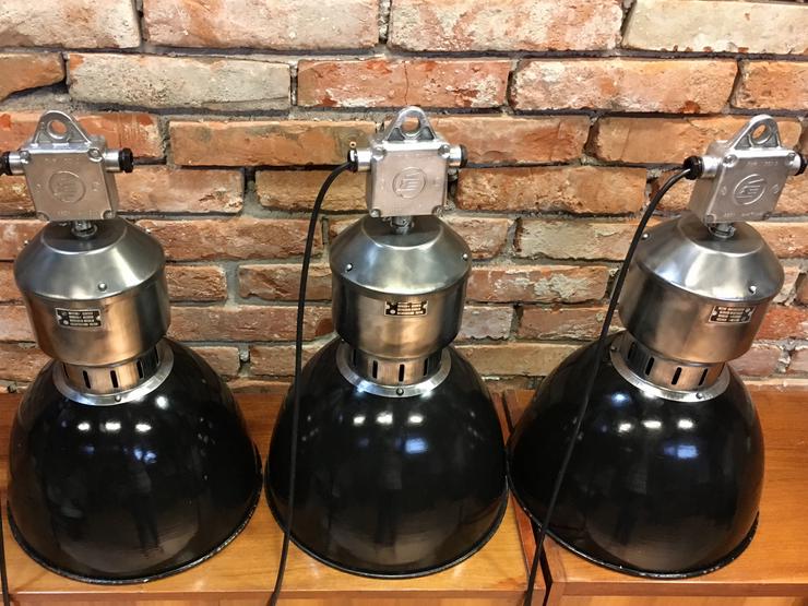 Bild 12: Drei stück Industrielampen alte fabriklampen 