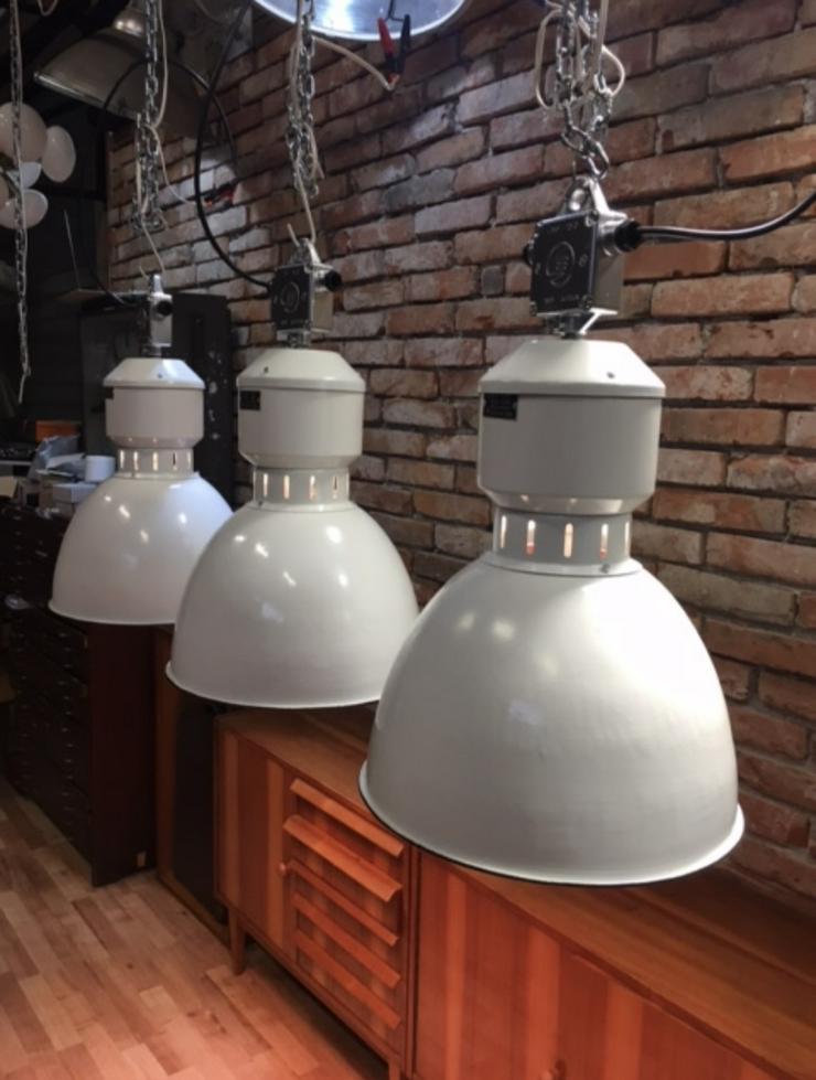 Bild 5: Drei stück luxuriös Industrielampen fabriklampen 50 ér Jahren 