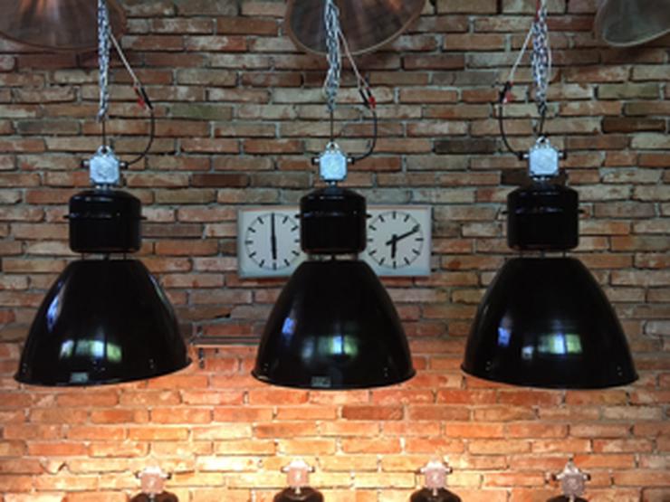Bild 8: Alte fachmännisch restaurierte Industrielampe fabriklampe 