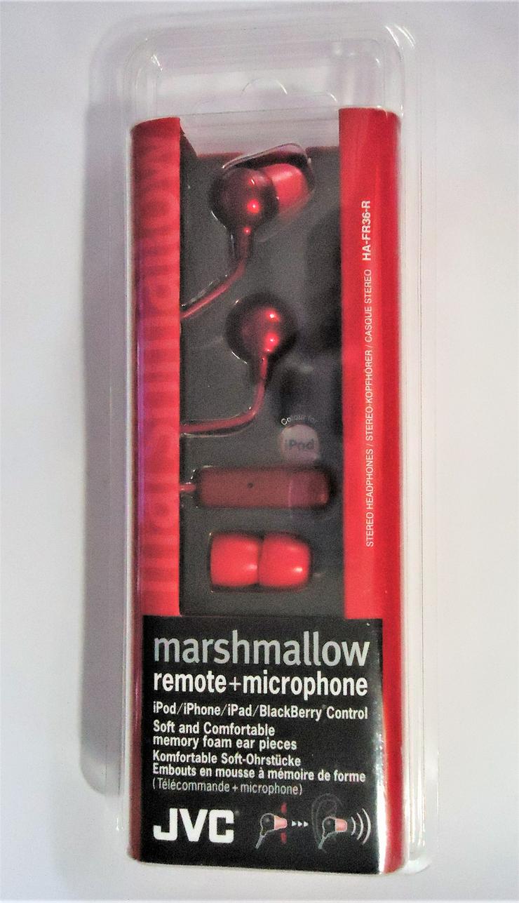NEU ⭐ JVC HA-FR36-R 💕 Marshmallow Remote + Microphone 🌼 iPod iPhone iPad  NEU - Ladegeräte & Kabel - Bild 6