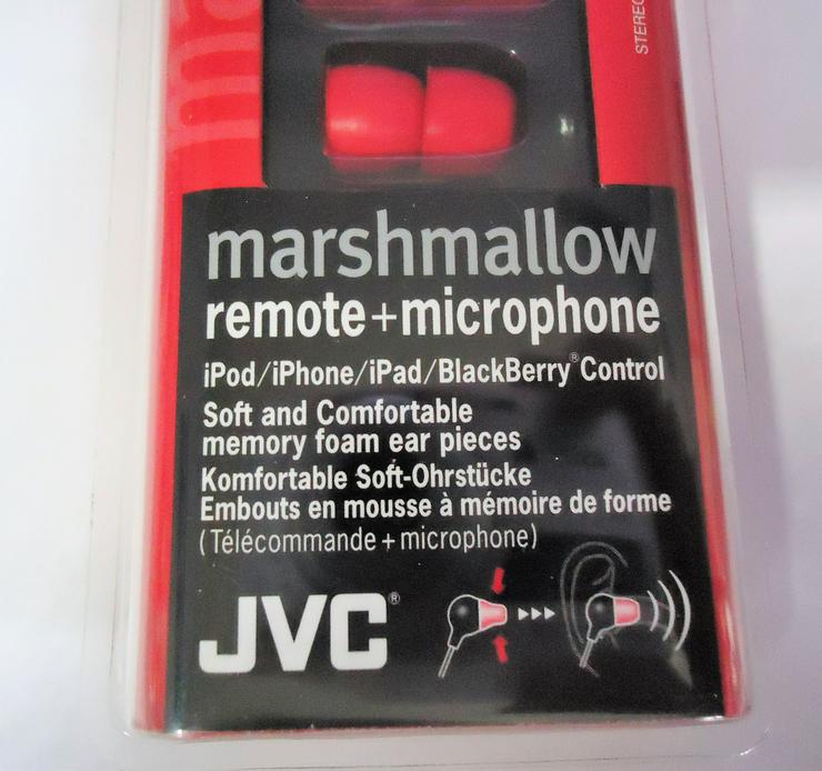 NEU ⭐ JVC HA-FR36-R 💕 Marshmallow Remote + Microphone 🌼 iPod iPhone iPad  NEU - Ladegeräte & Kabel - Bild 5