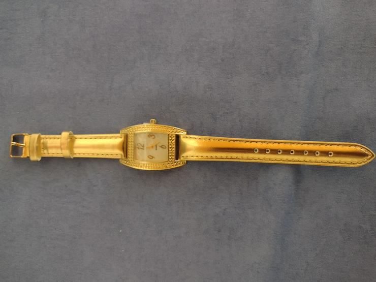 Bild 2: schicke Quarz Damen Armband Uhr, Golddesign -kein Gold- second hand