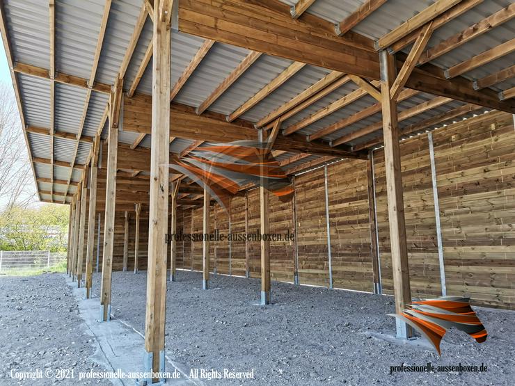 Bild 9: Offenstall für Pferde TOP Pferdeunterstand, Weideunterstand & Weidehütte - Beste Angebote Pferdestall bauen