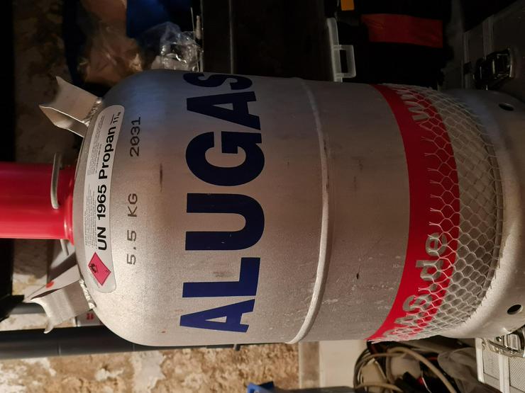 Verkaufe Alugas-Eigentumsflasche 11kg voll - Gasheizung - Bild 1