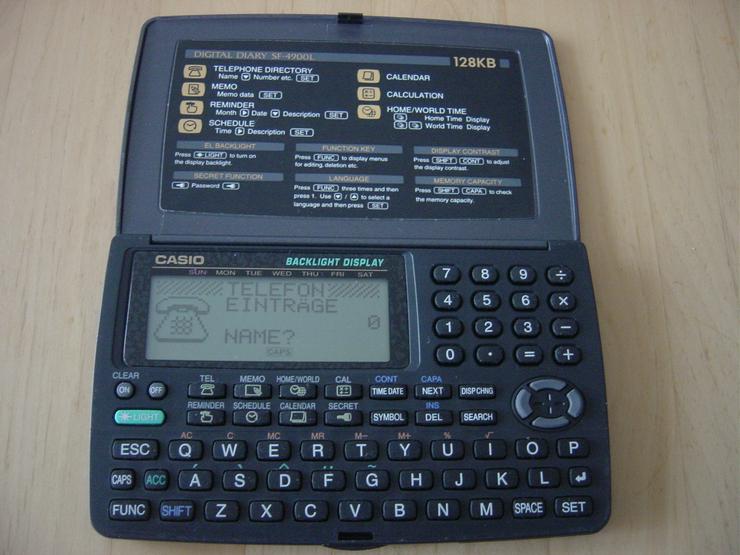Bild 5: Taschenrechner Datenbank Casio SF 4900 Digital Diary 128 KB