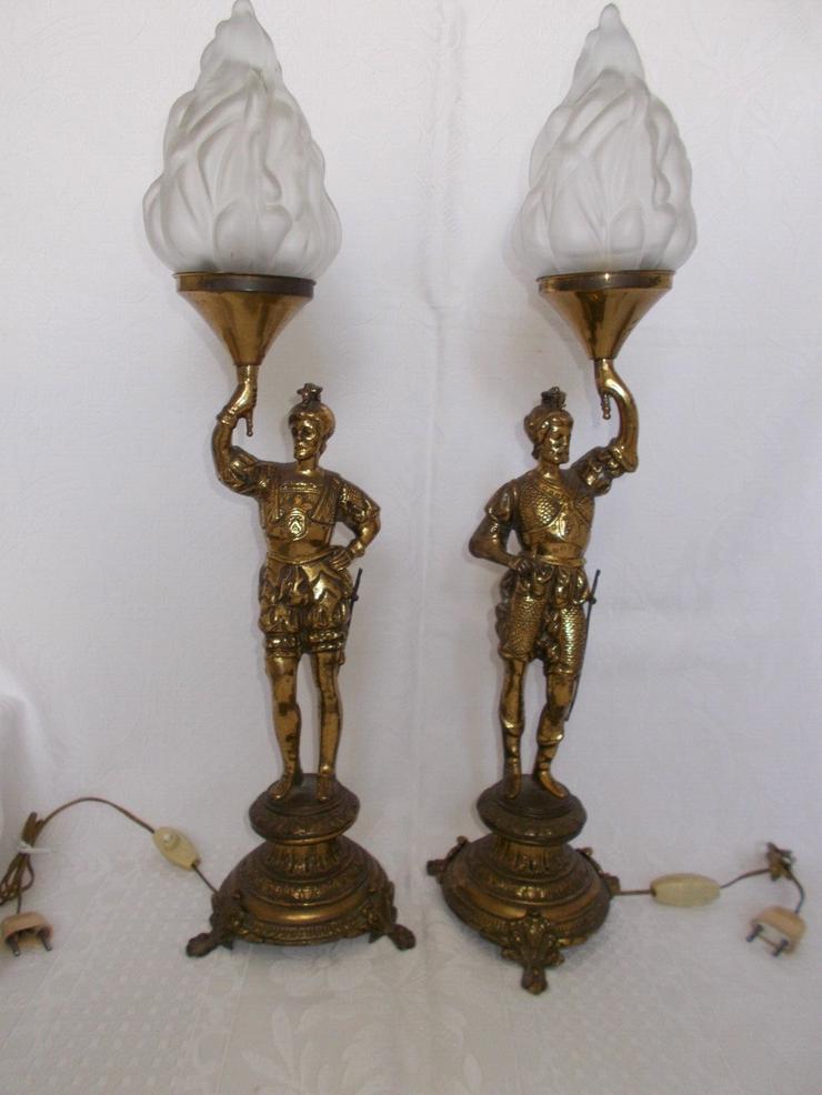 Bild 4: Soldaten. Paar Messing Tischlampen. Gewicht 5,5 kg.