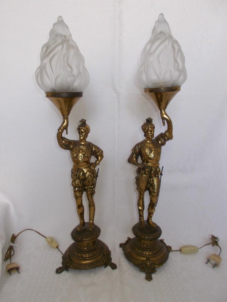 Bild 2: Soldaten. Paar Messing Tischlampen. Gewicht 5,5 kg.