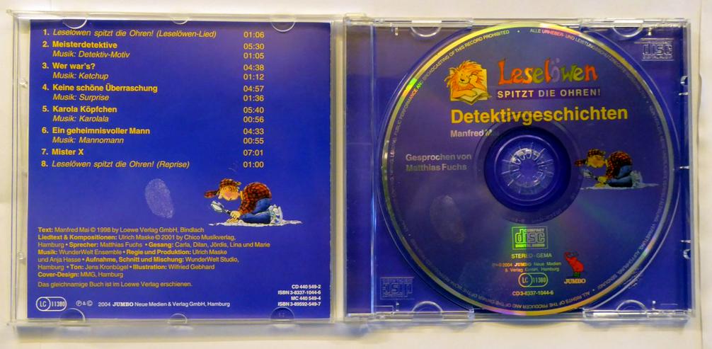 Bild 2: Leselöwen Audio Hörspiel-CD  mit Detektivgeschichten.