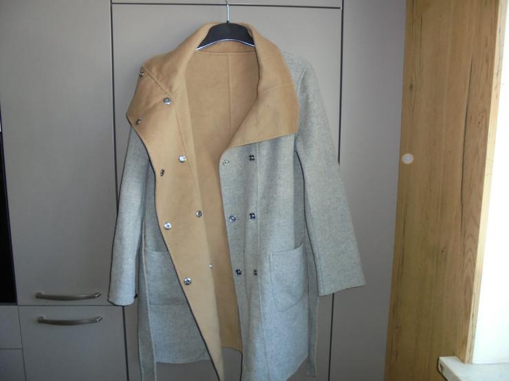 Bild 3: Damen Winterjacke Longjacke grau Gr. M/L