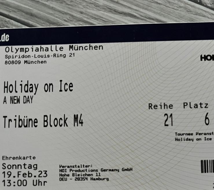 Bild 2: 2 Tickets für Holiday on Ice in München am 19.02.2023