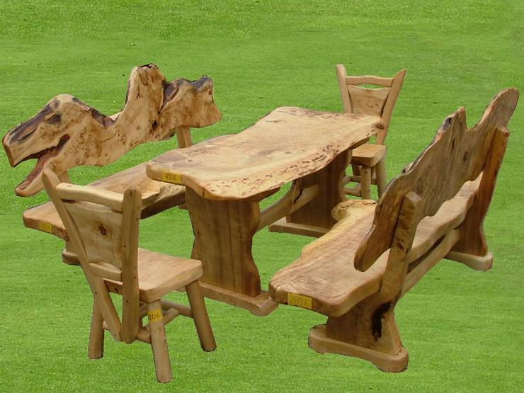 Bild 3: Rustikale Holzmöbel, Garnituren für Garten, Terrasse!